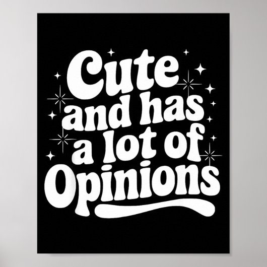 Sarcastic Quote Saying Cute &amp; Has Onions Girly Poster (Voorkant)