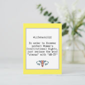Sarcastic Quote Women's Constitutionele Rechten Briefkaart (Staand voorkant)