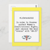 Sarcastic Quote Women's Constitutionele Rechten Briefkaart (Voorkant / Achterkant)