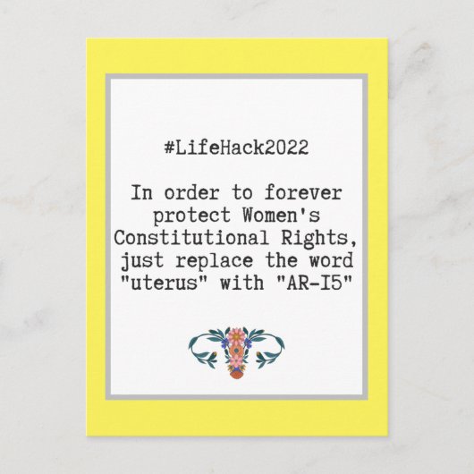 Sarcastic Quote Women's Constitutionele Rechten Briefkaart (Voorkant)