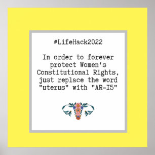 Sarcastic Quote Women's Constitutionele Rechten Poster