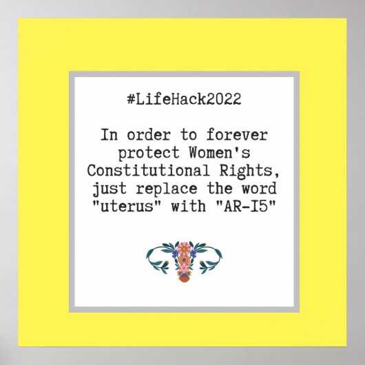 Sarcastic Quote Women's Constitutionele Rechten Poster (Voorkant)