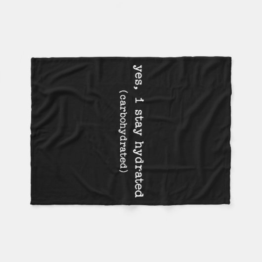 Sarcastic Quote Work Saying Snarky Carbohydrate Di Fleece Deken (Voorkant (Horizontaal))