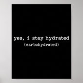 Sarcastic Quote Work Saying Snarky Carbohydrate Di Poster (Voorkant)