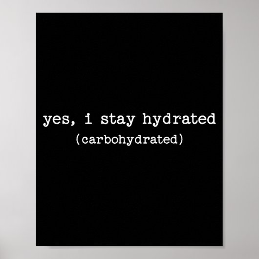 Sarcastic Quote Work Saying Snarky Carbohydrate Di Poster (Voorkant)