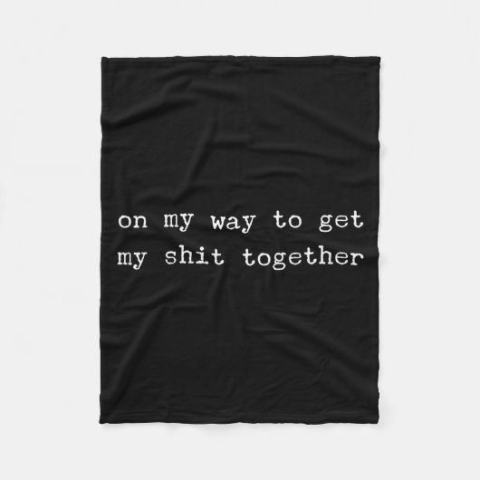 Sarcastic Quote Work Saying Snarky Gift Profanity Fleece Deken (Voorkant)