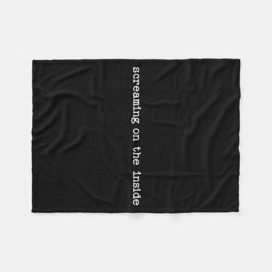 Sarcastic Quote Work Saying Snarky Gift Screaming  Fleece Deken (Voorkant (Horizontaal))