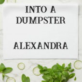 Sarcastic Racoon Funny Animal Lover Custom Humor Theedoek (Gevouwen)