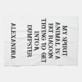 Sarcastic Racoon Funny Animal Lover Custom Humor Theedoek (Horizontaal)