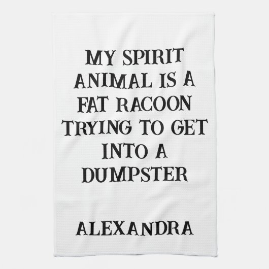 Sarcastic Racoon Funny Animal Lover Custom Humor Theedoek (Verticaal)