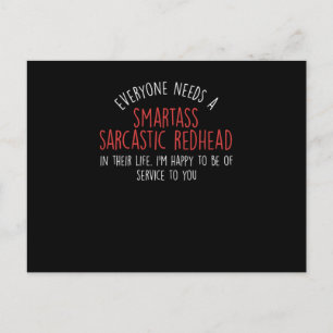 Sarcastic Redhead Ginger Red Hair Gift Briefkaart