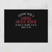 Sarcastic Redhead Ginger Red Hair Gift Briefkaart (Voorkant)