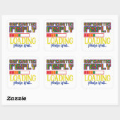 SARCASTIC REPLY LAADING GELIEVE TE WACHTEN OP grap Vierkante Sticker (Vel)