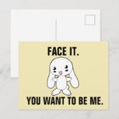 SARCASTIC RUDE FUNNY BUNNY BRIEFKAARTEN (Voorkant / Achterkant)