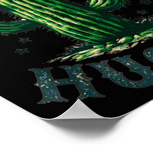 Sarcastic Sayings Cactus Not A Hugger No Hug Meme Poster (Hoek)