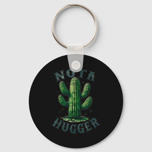 Sarcastic Sayings Cactus Not A Hugger No Hug Meme Sleutelhanger (Voorkant)