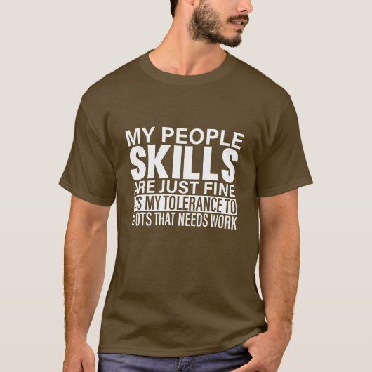Sarcastic Skills T-shirt - Tolerantie Humor (Voorkant)