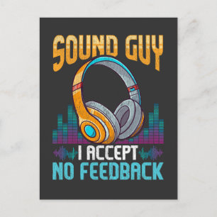 Sarcastic Sound Guy Headphones DJ Sound Engineer Briefkaart