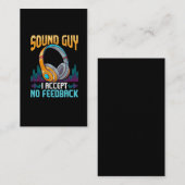 Sarcastic Sound Guy Headphones DJ Sound Engineer Visitekaartje (Voorkant / Achterkant)