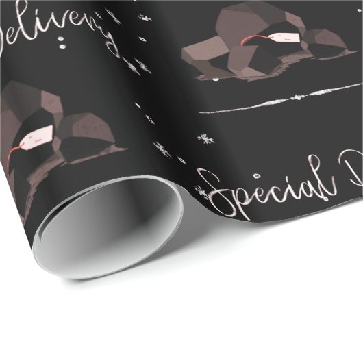 Sarcastic Special Delivery Script Lof of Coal Cadeaupapier (Rol Hoek)