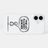 Sarcastic Stick Figuur Quote – Energiebesparing iPhone 16 Hoesje (Achterkant horizontaal)