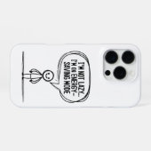 Sarcastic Stick Figuur Quote – Energiebesparing iPhone Hoesje (Achterkant horizontaal)