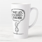 Sarcastic Stick Figuur Quote – Energiebesparing Latte Mok (Rechts)