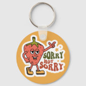 Sarcastic Strawberry Sorry Not Sorry Sleutelhanger (Voorkant)