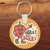 Sarcastic Strawberry Sorry Not Sorry Sleutelhanger (Voorkant)