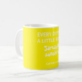 Sarcastic Sunshine Yellow grappige humor gepersona Koffiemok (Voorkant links)