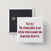 Sarcastic Tact Truth Dark Humor Word Art Vierkante Button 5,1 Cm (Voorkant /achterkant)