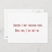 Sarcastic tees for sarcastic people. (Yeah, right) Briefkaart (Voorkant / Achterkant)