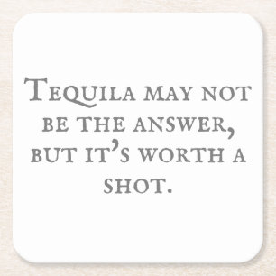 Sarcastic Tequila Quote Kartonnen Onderzetters