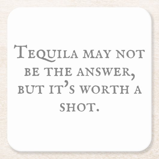 Sarcastic Tequila Quote Kartonnen Onderzetters (Voorkant)