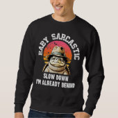 Sarcastic Turtle Retro Sunset Graphic Trui (Voorkant)