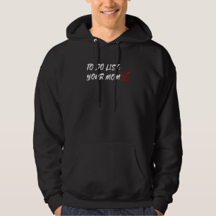 Sarcastic Typography Gag Sarcasm citeert om lijst Hoodie