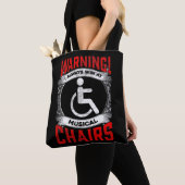 Sarcastic Wheelstoel Funny Handicap Musical Joke Tote Bag (Dichtbij)