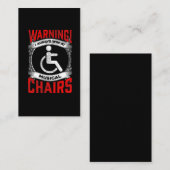 Sarcastic Wheelstoel Funny Handicap Musical Joke Visitekaartje (Voorkant / Achterkant)