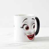 Sarcastic Women Face with Red Lips Magische Mok (Voorkant rechts)