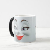 Sarcastic Women Face with Red Lips Magische Mok (Voorkant links)