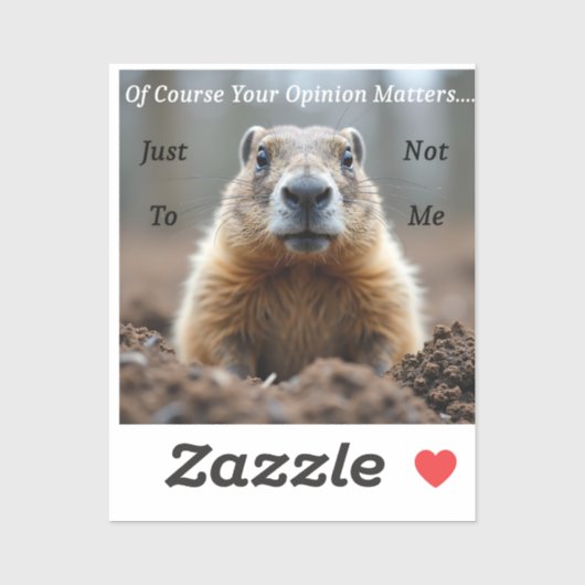 sarcastic Your opinion matters Sticker (Vel)