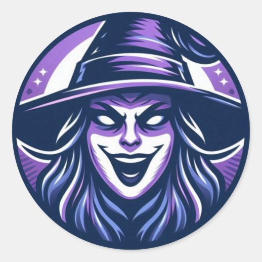 SarcasticWitchFace  Ronde Sticker (Voorkant)