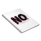 Sarcastisch antisociaal wapen Geen typografie Notitieboek (Rechterzijde)