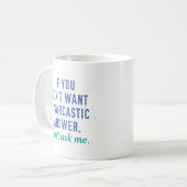 Sarcastisch antwoord koffiemok (Voorkant links)