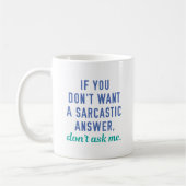 Sarcastisch antwoord koffiemok (Links)