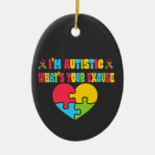 Sarcastisch autisme Ik ben autistisch, wat is jouw Keramisch Ornament (Voorkant)