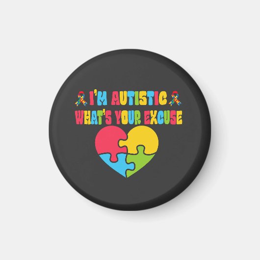 Sarcastisch autisme Ik ben autistisch, wat is jouw Magneet (Voorkant)