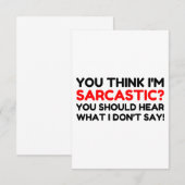 Sarcastisch Bedankkaart (Voorkant / Achterkant)
