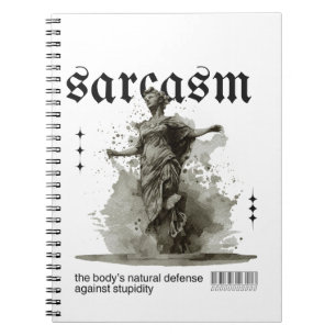 sarcastisch beeld notitieboek