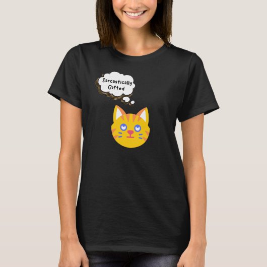 Sarcastisch Bevoorrechte Kat T-shirt (Voorkant)